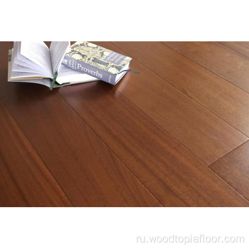 Гладкий темный цвет Sapele Wood Parquet Parquet